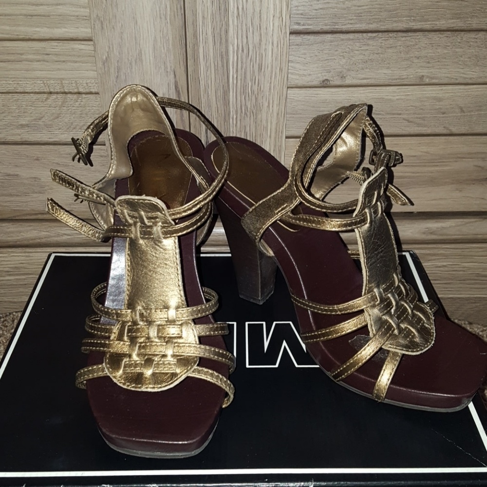 MIA bronze strappy heel sandal